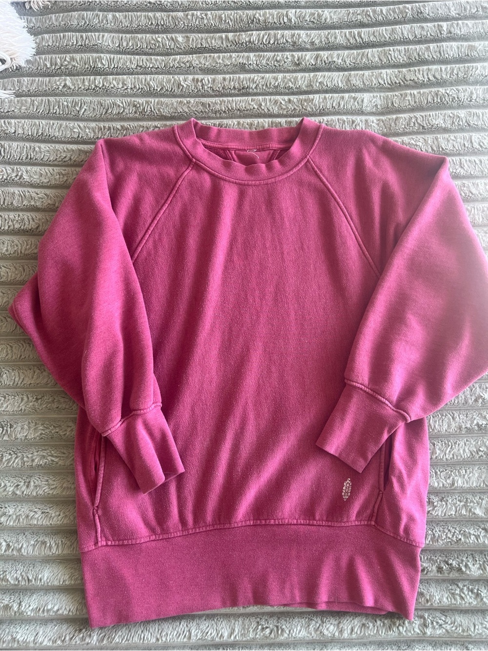 Free People Crewneck Sweatshirt Dusty Rose Size Small